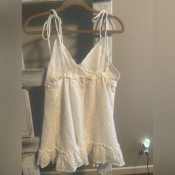 Eyelet Mini Dress